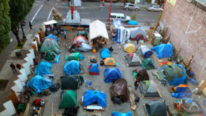 Tent City In Middle Of Downtown