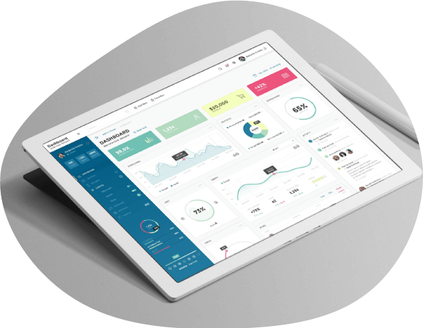 Tablet With Citizens Again Project Plan Admin Dashboard